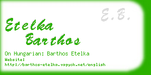 etelka barthos business card
